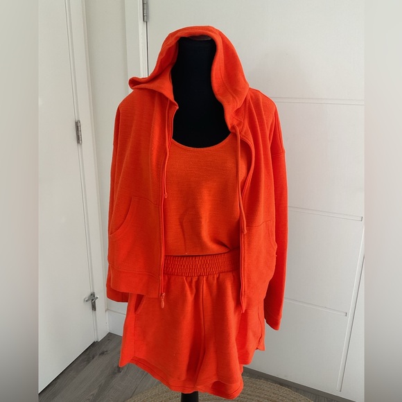Women’s/ Girls 3 Piece Orange Terry Set. - Picture 1 of 9